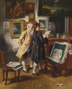 Az antikváriumnál alkotó: Albert Josef Franke